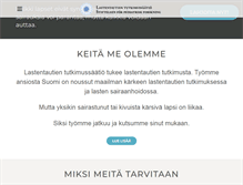 Tablet Screenshot of lastentautientutkimussaatio.fi